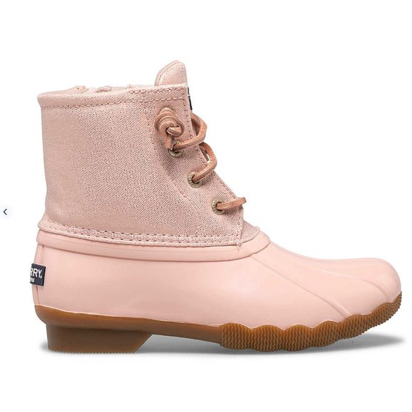 Sperry Saltwater Boots Blush Toddler Girls Size 8 Pink Rose Gold Metallic Water - Picture 2 of 10
